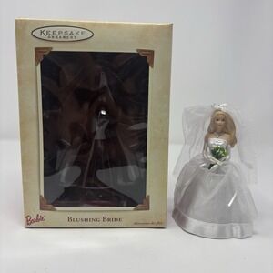 Hallmark Keepsake BARBIE 2002 Blushing Bride Christmas Ornament Vtg Porcelain